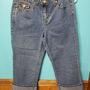 Women's Jean Capris LA Blues Size 10 with a cuff leg